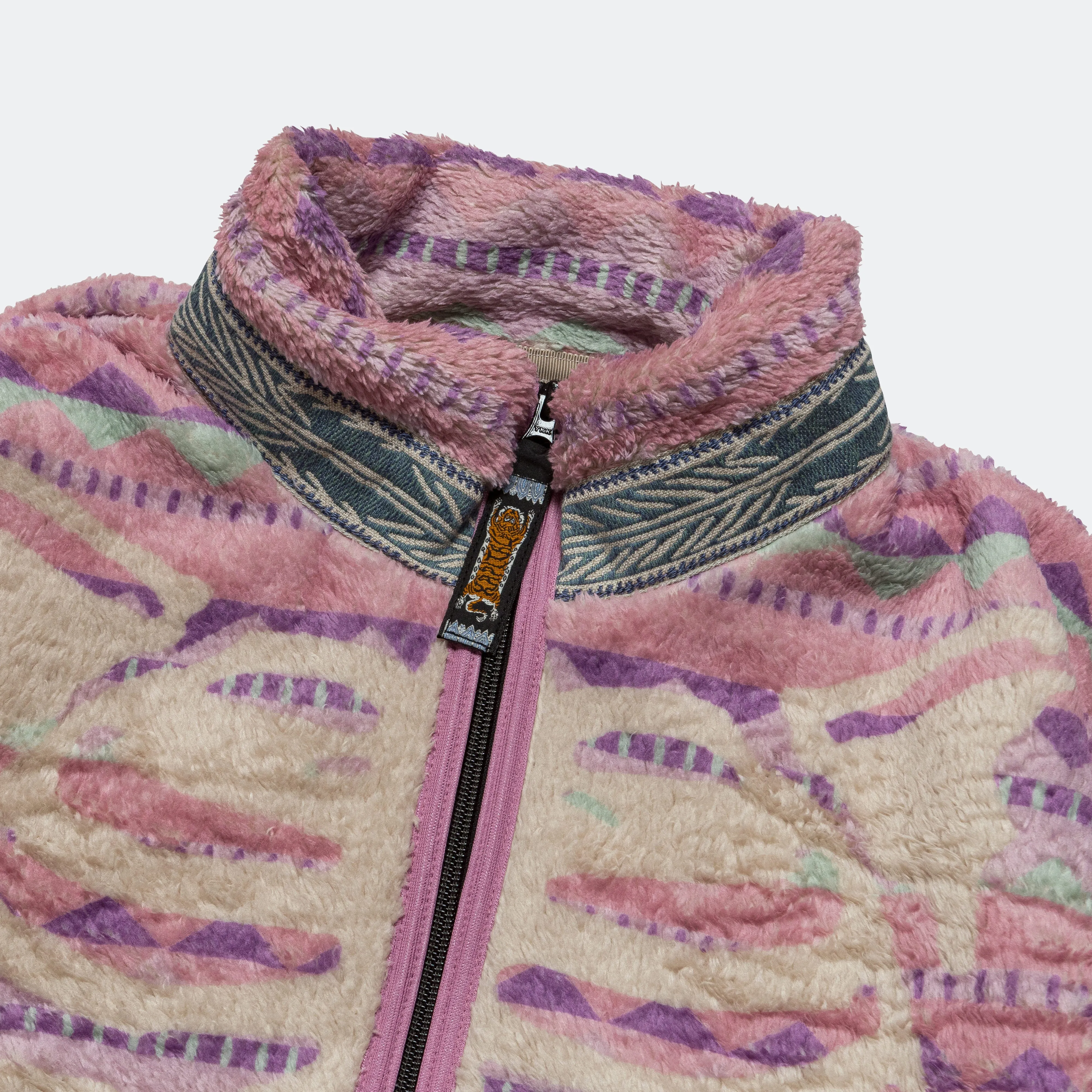 ASHLAND Stripe & BONE Fleece ZIP Blouson - Pink