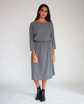 Bellamy Organic Cotton Dress In Charcoal