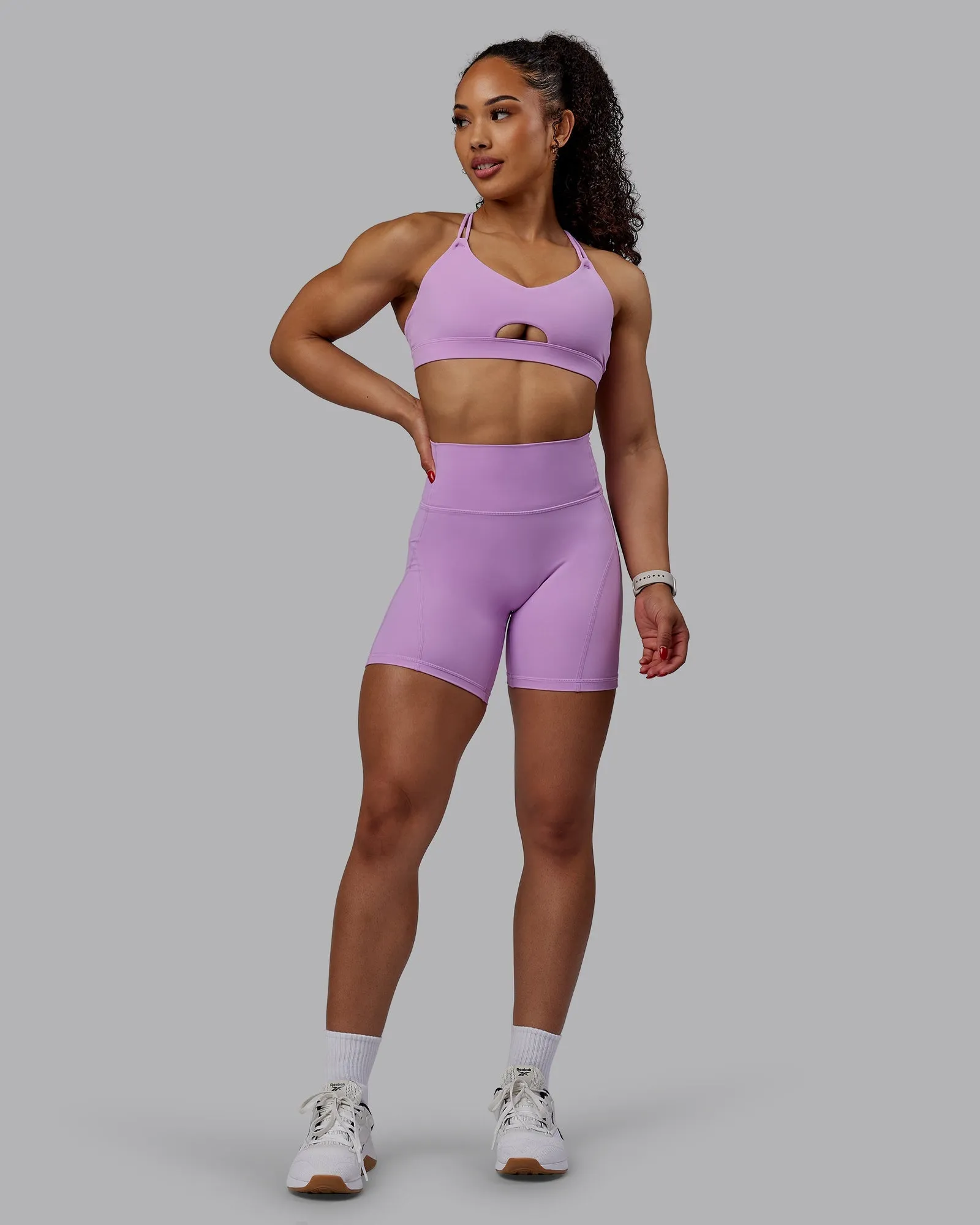 Bend Mid-Length Shorts - Light Violet