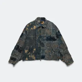 Optimized Vintage Dark Indigo Boro T-Back Drizzler Jacket