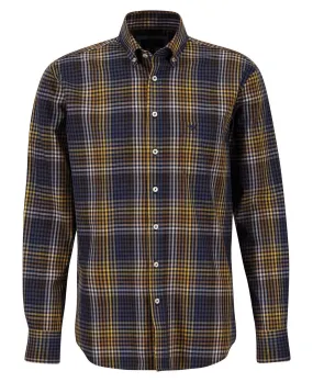 Camel Checks Shirt - Navy