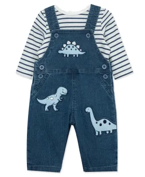 Dino Woven Overall Set (3M-12M)