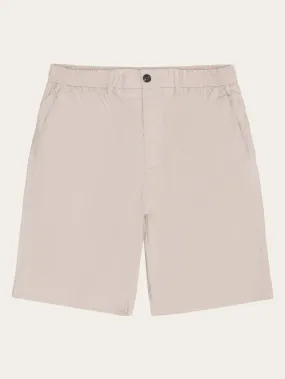 FIG loose poplin elastic waist string shorts - GOTS/Vegan - Light feather gray