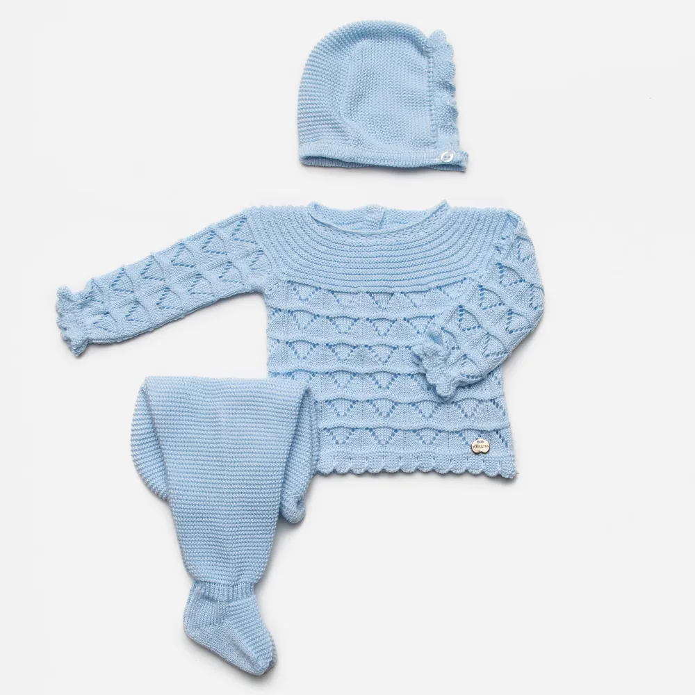 Juliana Knitted Blue 3 Piece Set