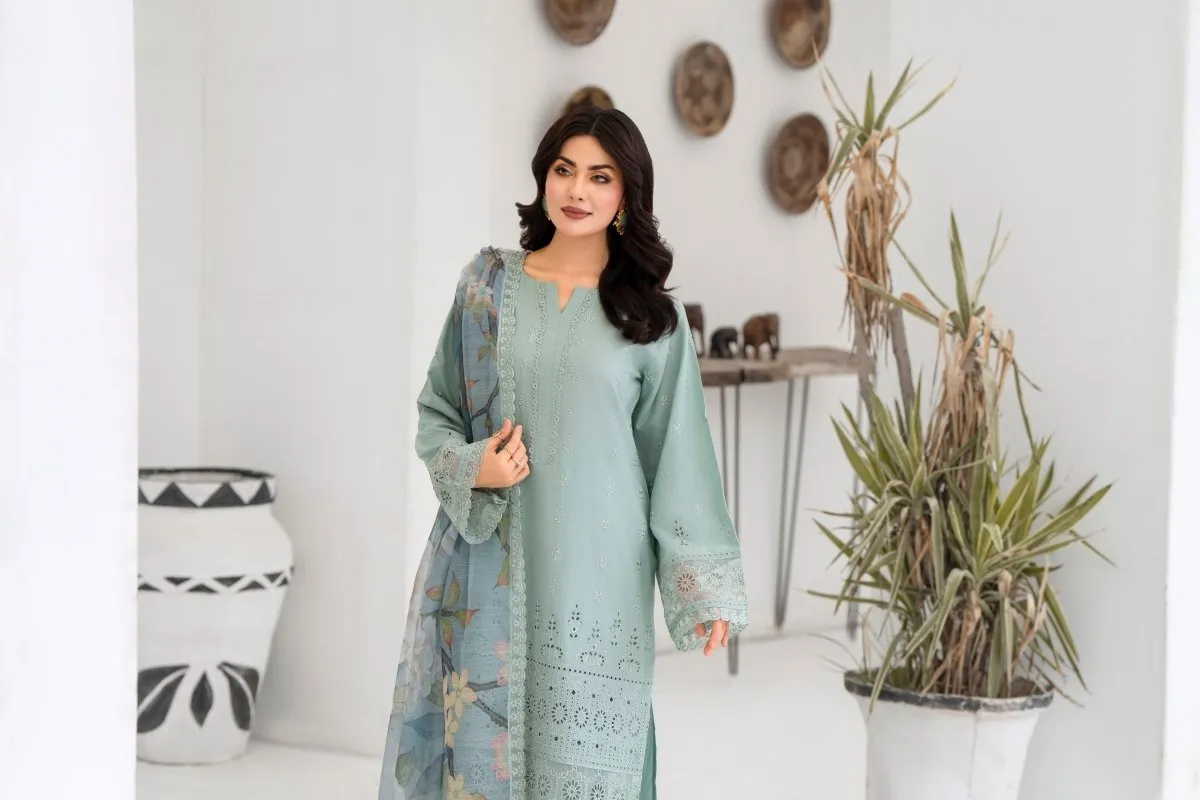 Karma Embroidered Chikankari Cotton Lawn Suit KAR128