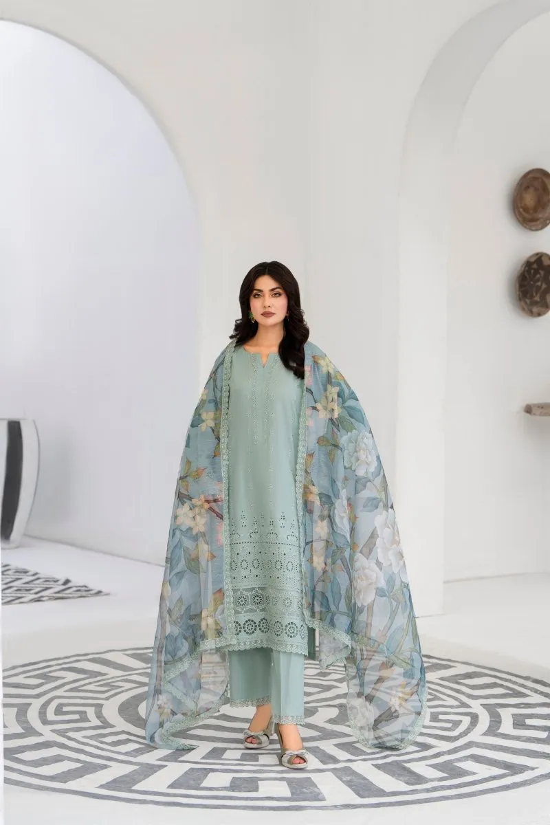 Karma Embroidered Chikankari Cotton Lawn Suit KAR128