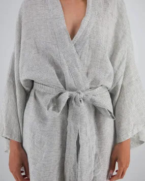 Leia Mid-Length Linen Robe