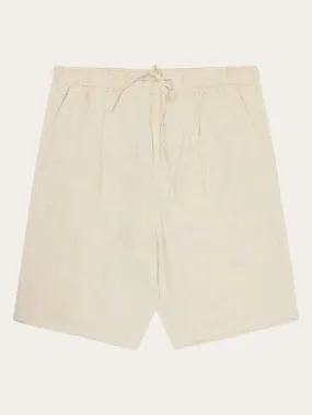 Loose Linen shorts - Light feather gray