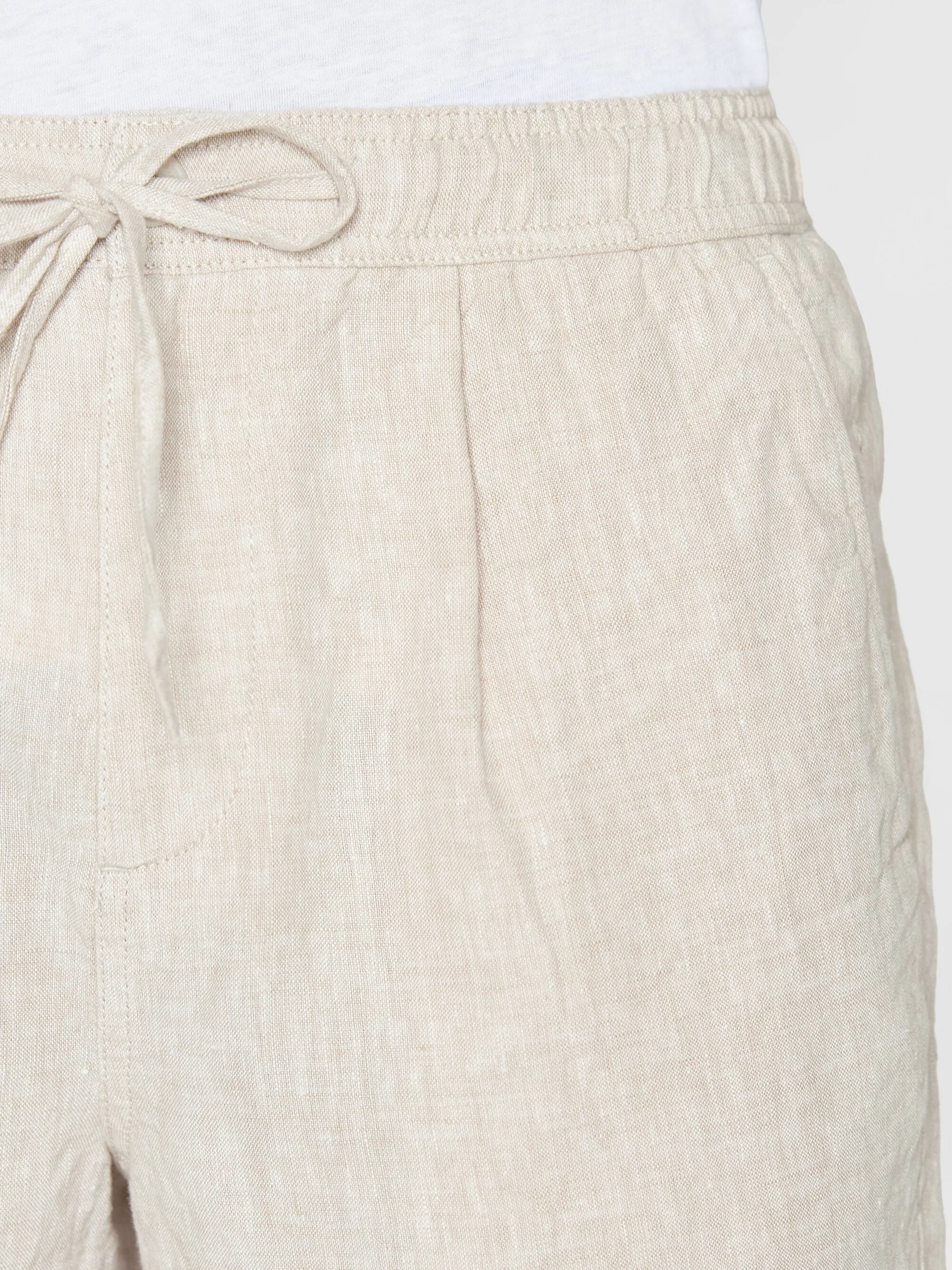 Loose Linen shorts - Light feather gray