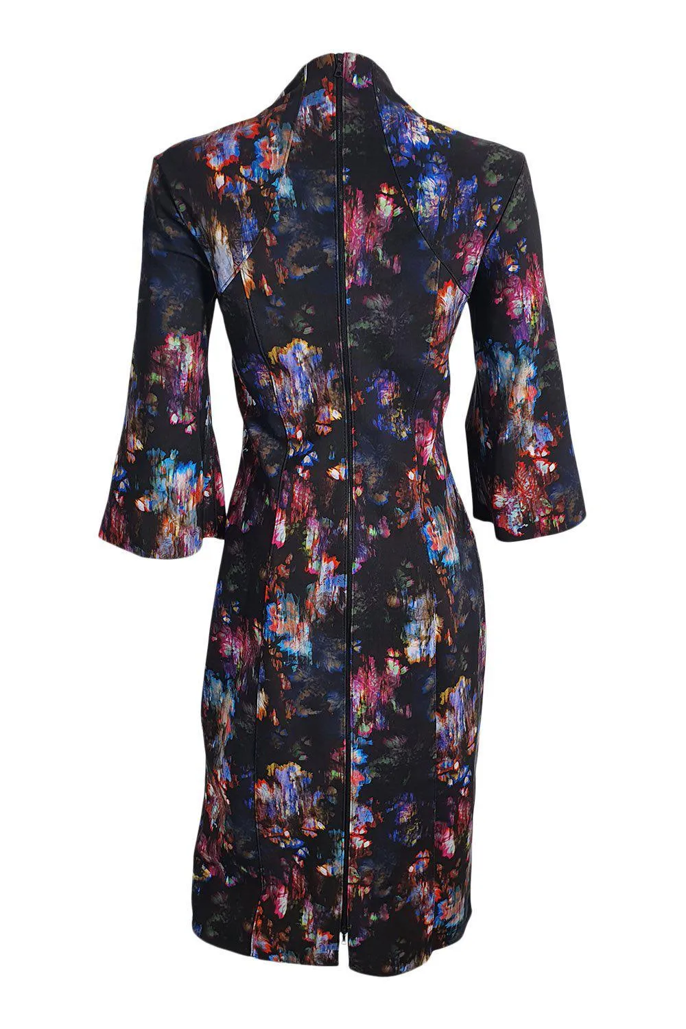 M2057 Maria Pinto Black Hidden Flowers Marguerite Dress (S)