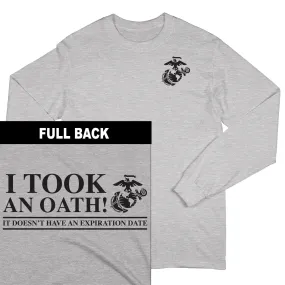 Marines I Took an Oath 2-Sided Long Sleeve Tee