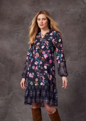 Paradise Dress - Indigo Multi