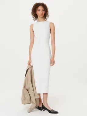 The Boat Neck Maxi Dress in White